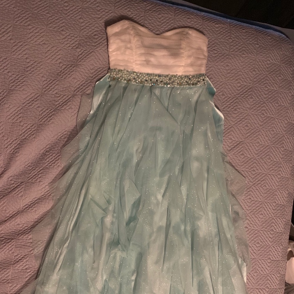 Sparkly Beaded Teal Dress